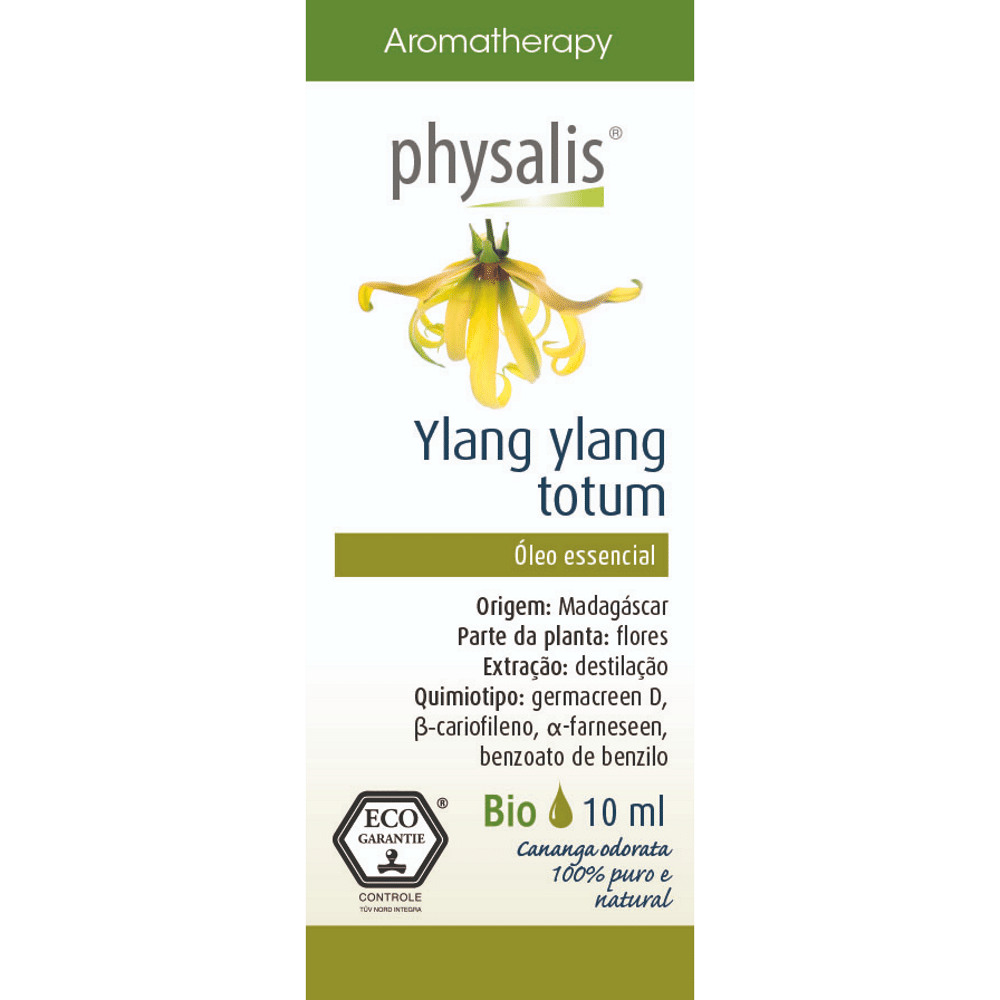 Oleo Essencial Ylang Ylang 10ml Physalis Óleo Essencial Ylang Ylang, com ingredientes biológicos