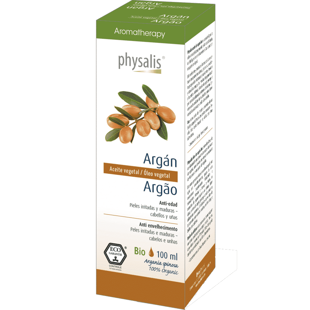 Óleo Vegetal de Argão Bio 100 ml Physalis Óleo Vegetal Argão, com ingredientes biológicos