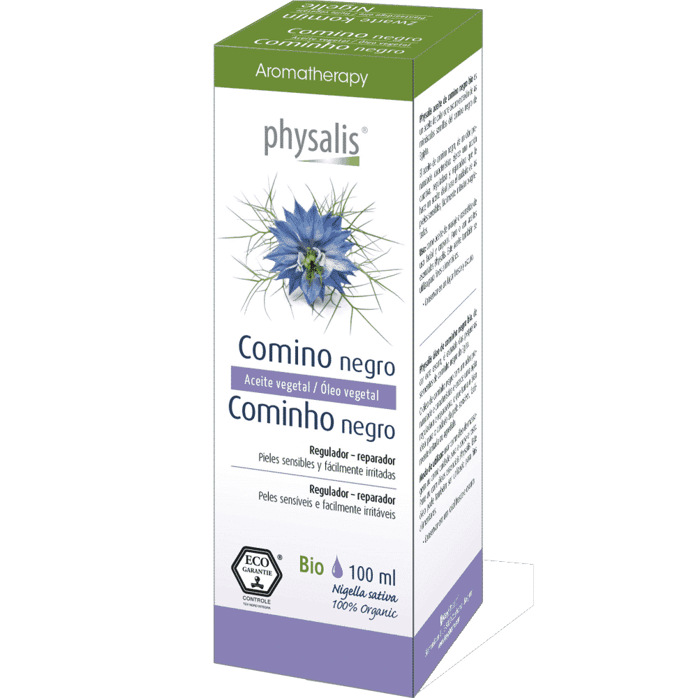 Óleo Vegetal de Cominho Negro Bio 100 ml Physalis Óleo Vegetal Cominho Negro, com ingredientes biológicos