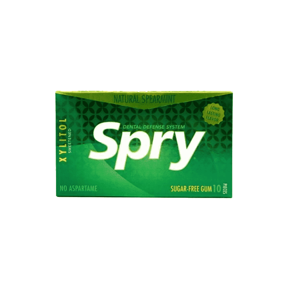 Pastilha Elastica S Acucar Hortela Spry Pastilha Elástica Menta, sem açúcar