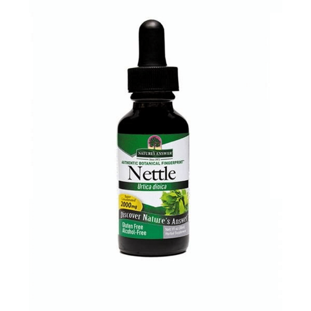 Urtiga S. Alc 30ml Natures Answer Urtiga, suplemento alimentar sem álcool, sem glúten