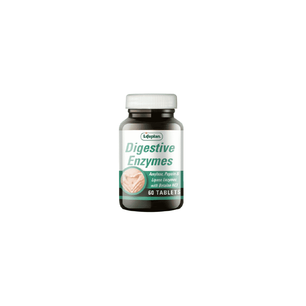 Enzimas digestivas 60comp Lifeplan Digestive Enzymes, suplemento alimentar vegan e vegetariano