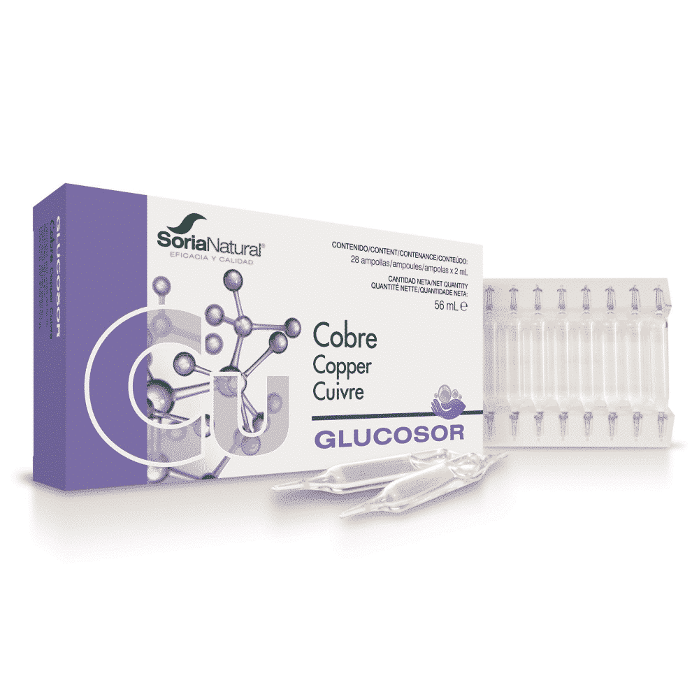 Glucosor Cobre 28 Ampolas SoriaNatural Glucosor Cobre, suplemento alimentar