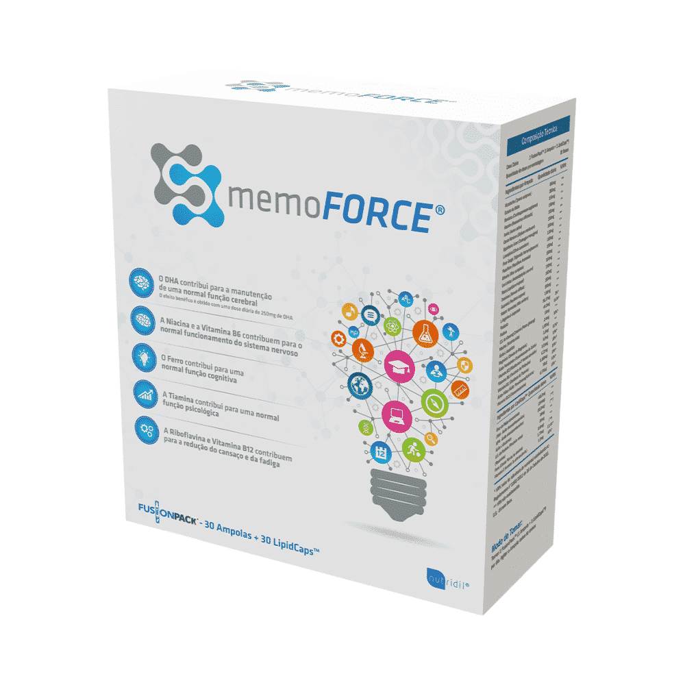 Memoforce 30Amp+30Caps - Nutridil Memoforce, suplemento alimentar sem açúcar, sem lactose
