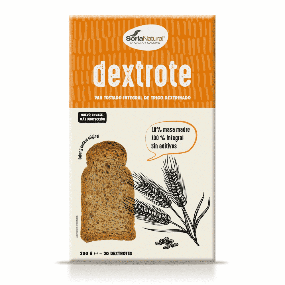Pão Dextrote 100% Integral 300gr Soria Tostas Dextrote Integral