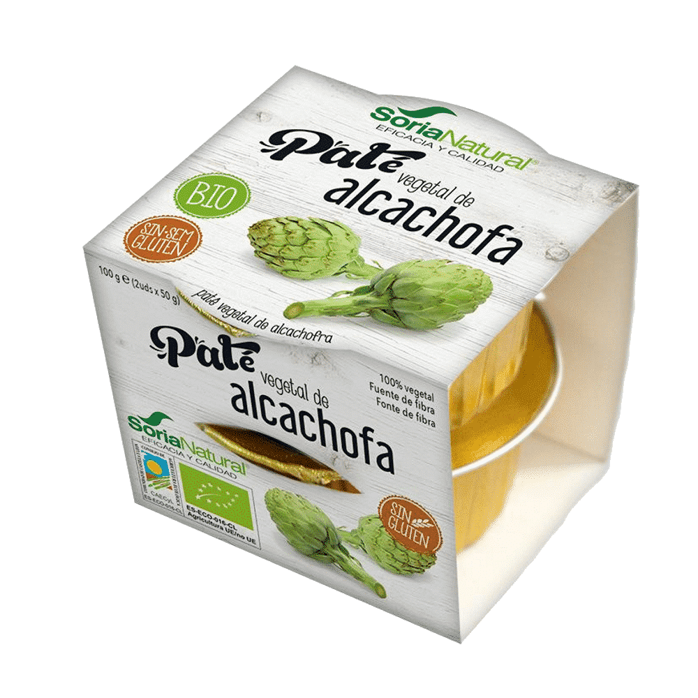 Pate Alcachofra 2x50gr Bio SG Soria Patê Vegetal de Alcachofra, com ingredientes biológicos, sem glúten
