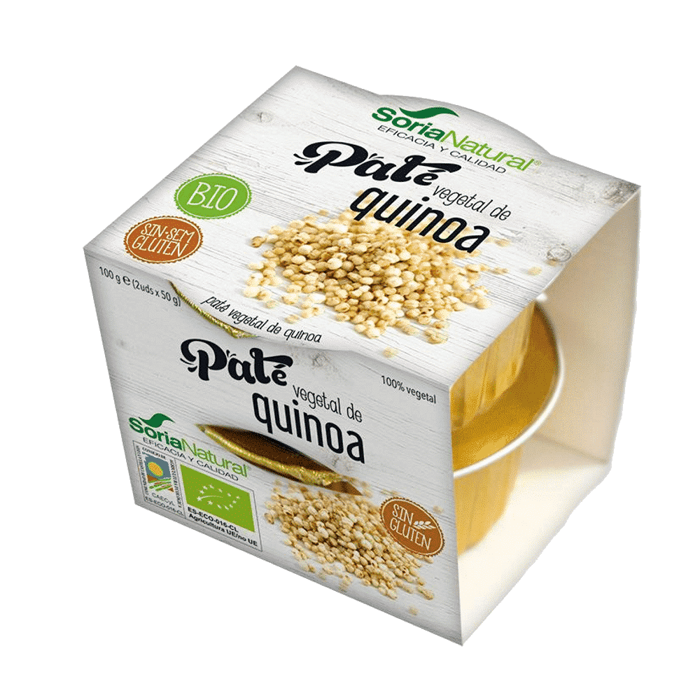 Pate Quinoa Duo - Soria Natural Patê Vegetal de Quinoa, com ingredientes biológicos, sem glúten