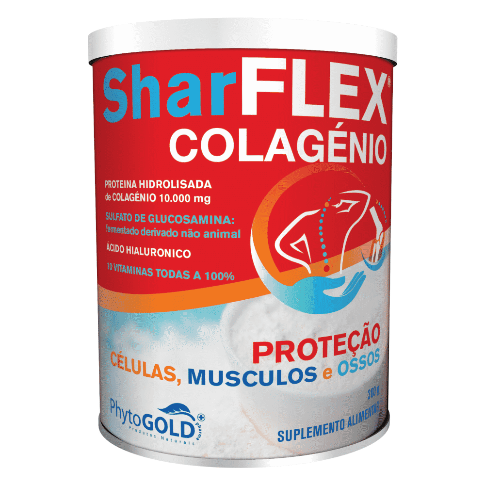 Sharflex Colagenio 300gr Phytogold Sharflex Colagénio, sabor muito agradável