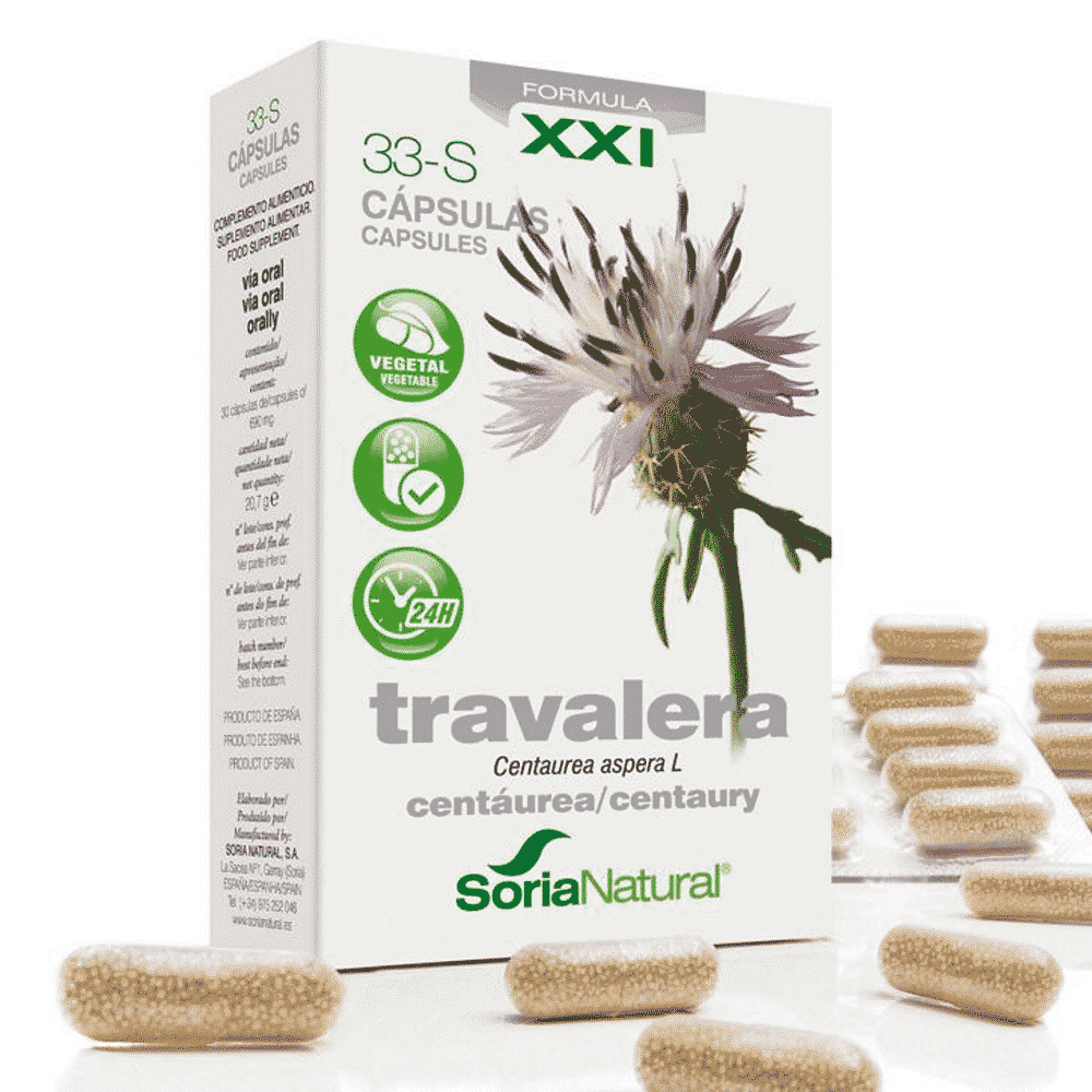Travalera Centaurea 33-S 30 Caps 33-S Centáurea, suplemento alimentar