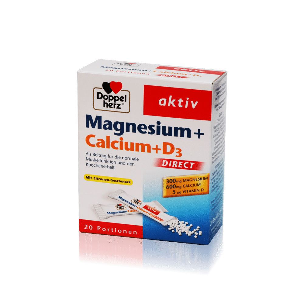 Aktiv Magnésio + Cálcio + D3 20 saquetas Aktiv Magnésio + Cálcio + D3, suplemento alimentar