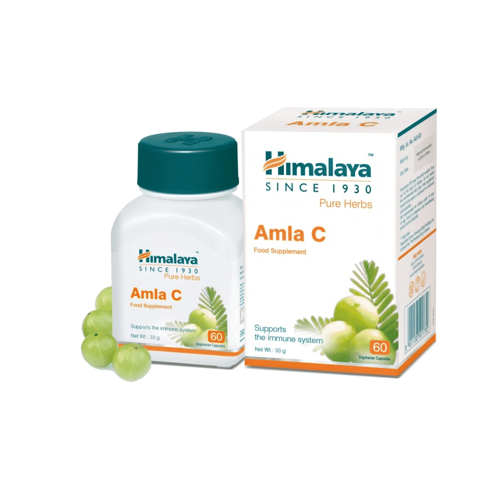 Amla C 60Caps - Hymalaia Amla C, suplemento alimentar sem glúten