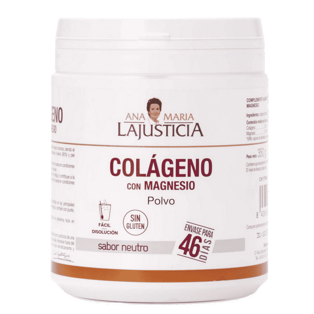 Calagénio com Magnésio 350grs Sabor Neuto Lajusticia Colágenio com Magnésio em Pó, suplemento alimentar sem glúten e sem lactose