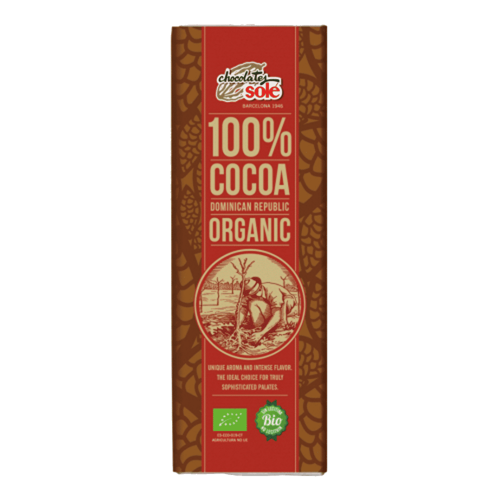 Chocolate Bio 100% 25gr Chocolate Bio 100%, biológico