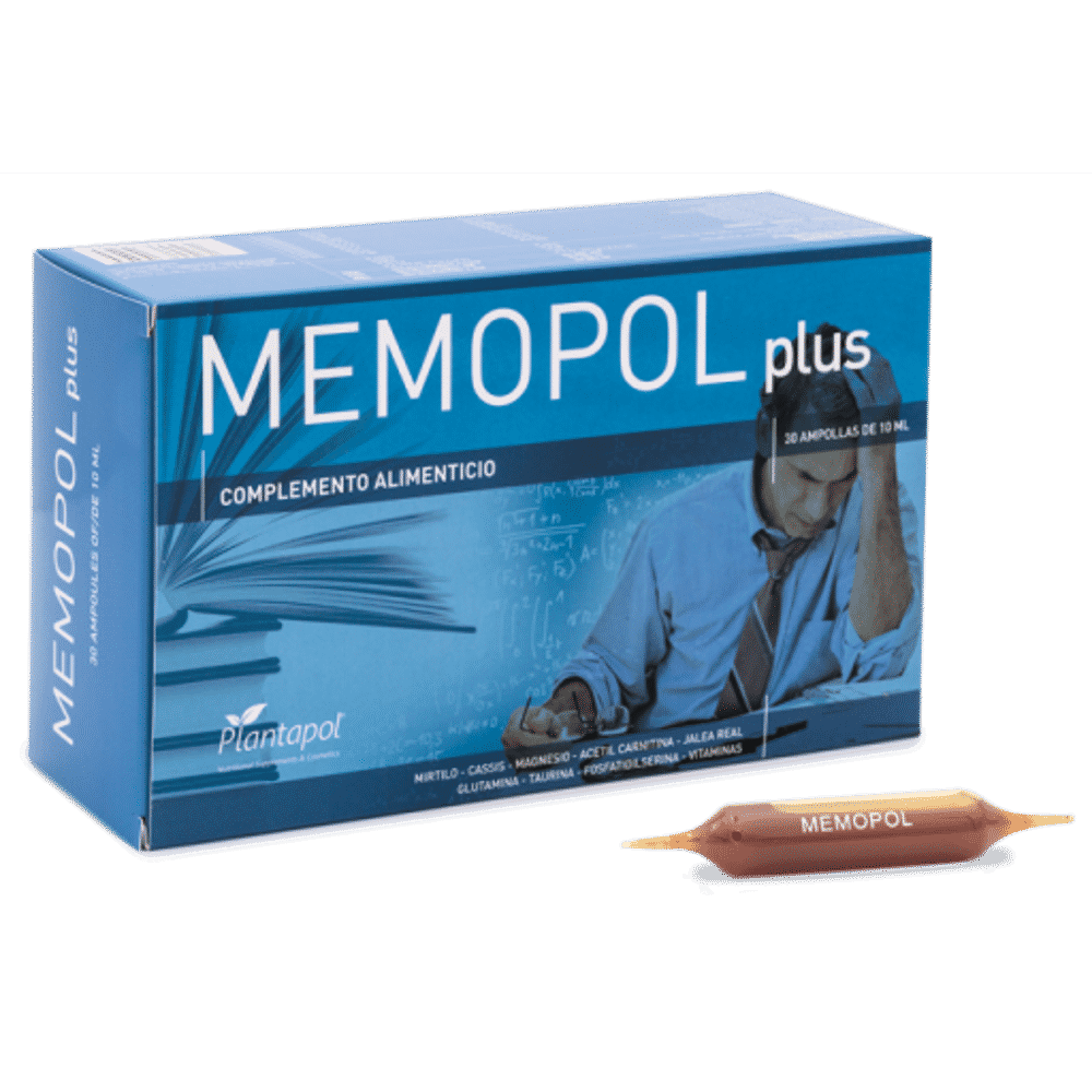 Memopol Plus 30 Ampolas Memopol Plus, suplemento alimentar