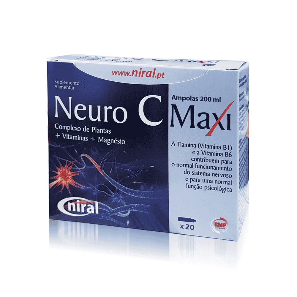 Neuro C-Maxi 20 Ampolas Neuro C-Maxi, suplemento alimentar