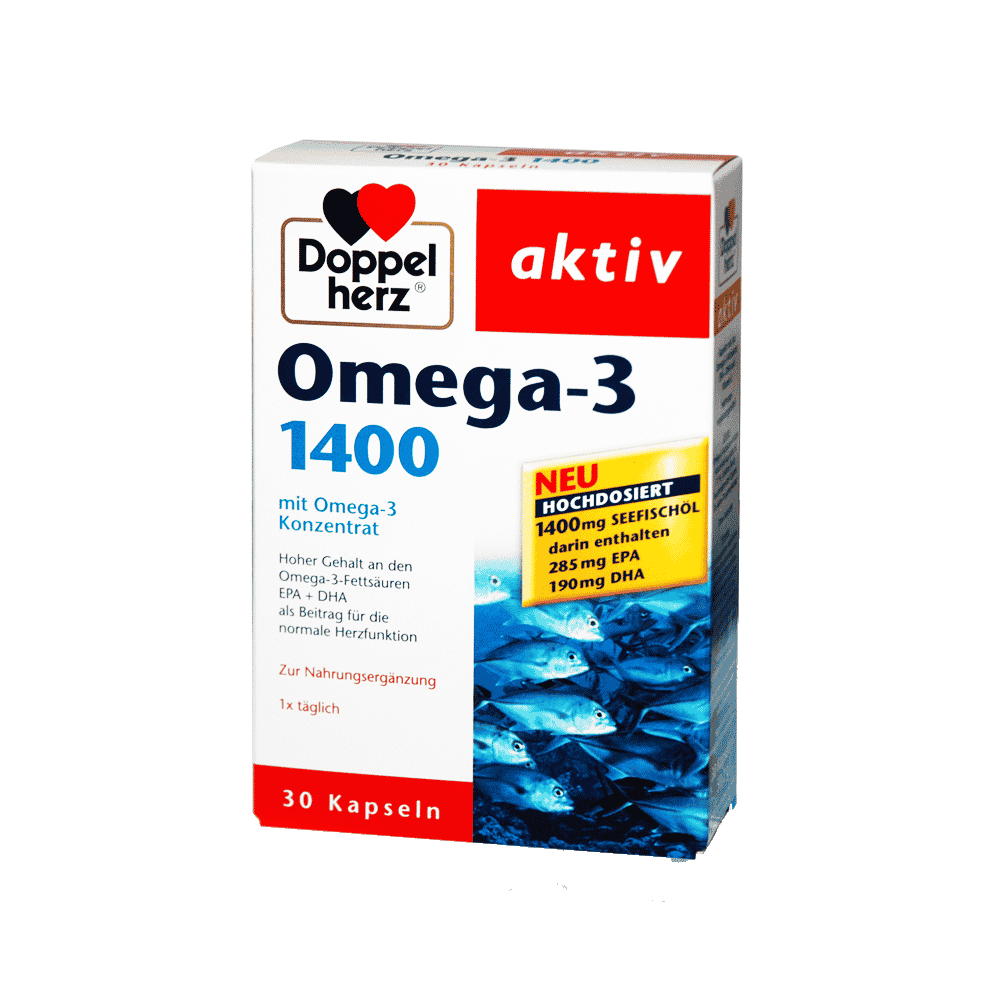 Omega-3 1400 30 Caps Doppel herz Omega-3 1400, suplemento alimentar