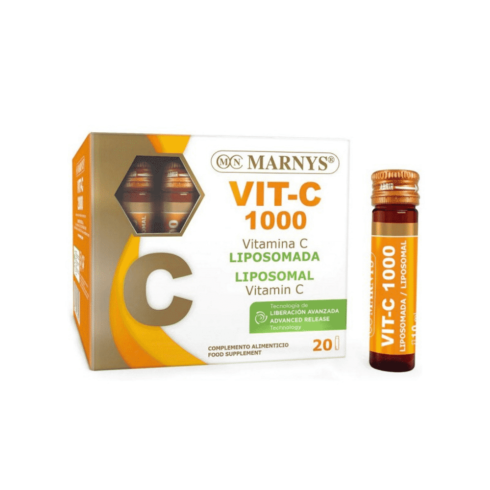 Vitamina C 1000 Lipossomada 20 amp. Marnys Vitamina C 1000 Lipossomada, suplemento alimentar