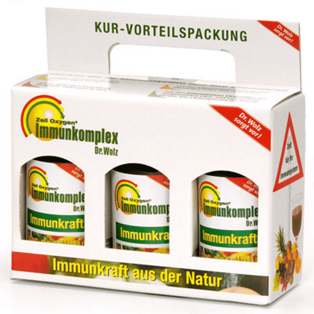 Zell Oxygen Immunkomplex 3x250ml Zell Oxygen Immunkomplex, suplemento alimentar