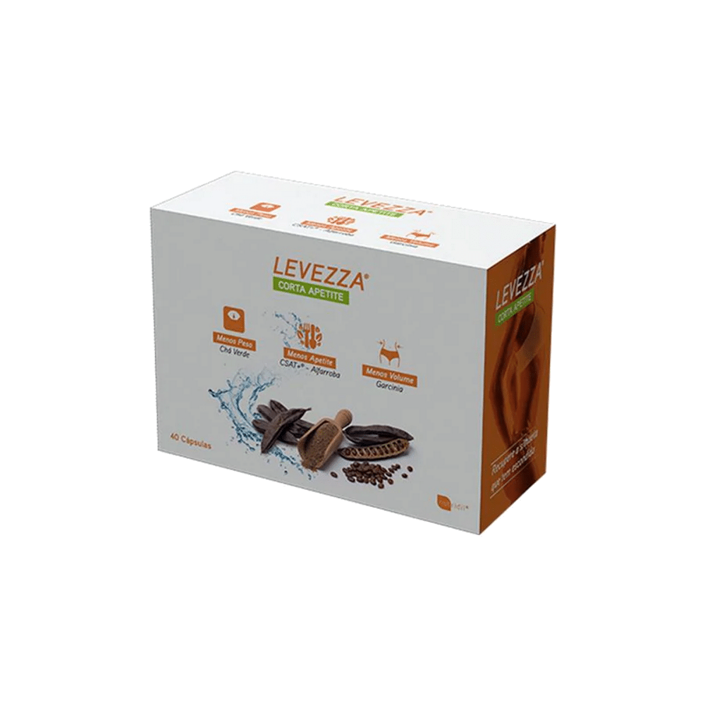 Levezza Corta Apetite, suplemento alimentar sem açúcar, sem glúten, sem lactose