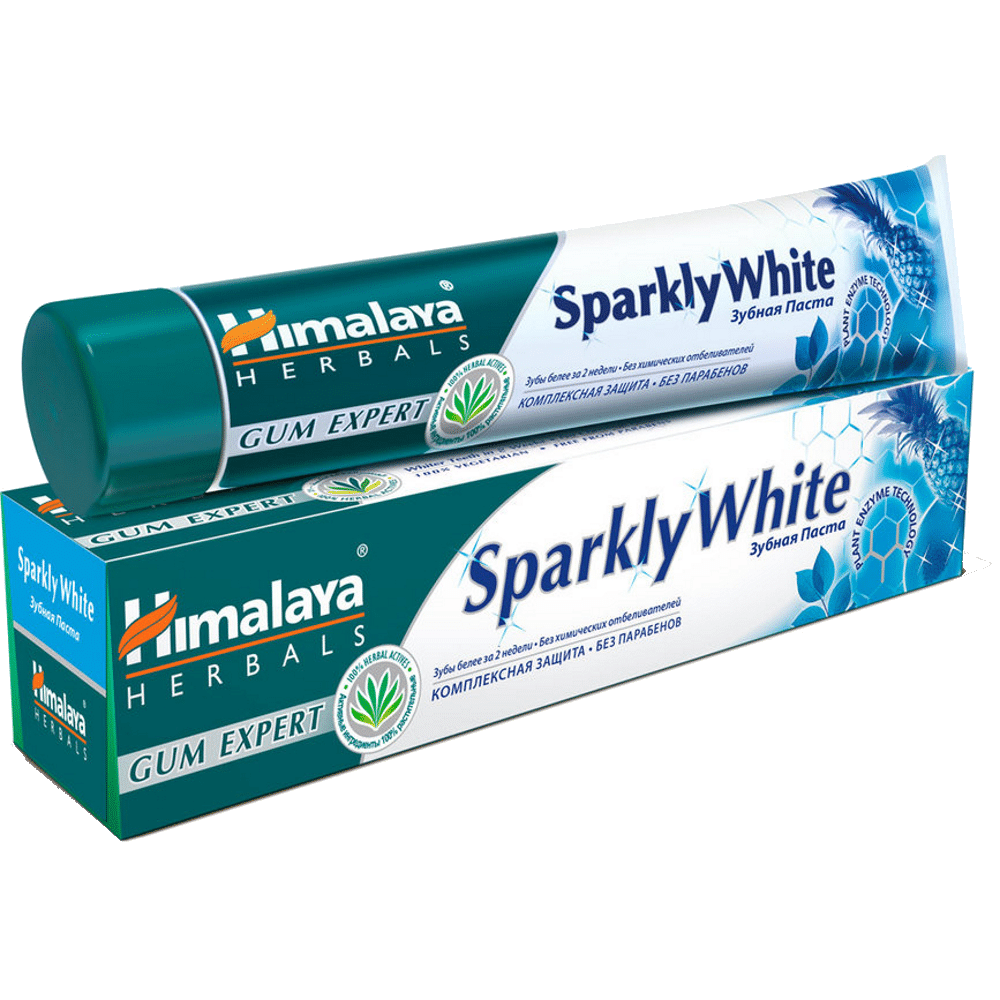 Pasta Dentífrica Sparkly White Herbal Himalaya 75ml Pasta Dentífrica Herbal Branqueadora