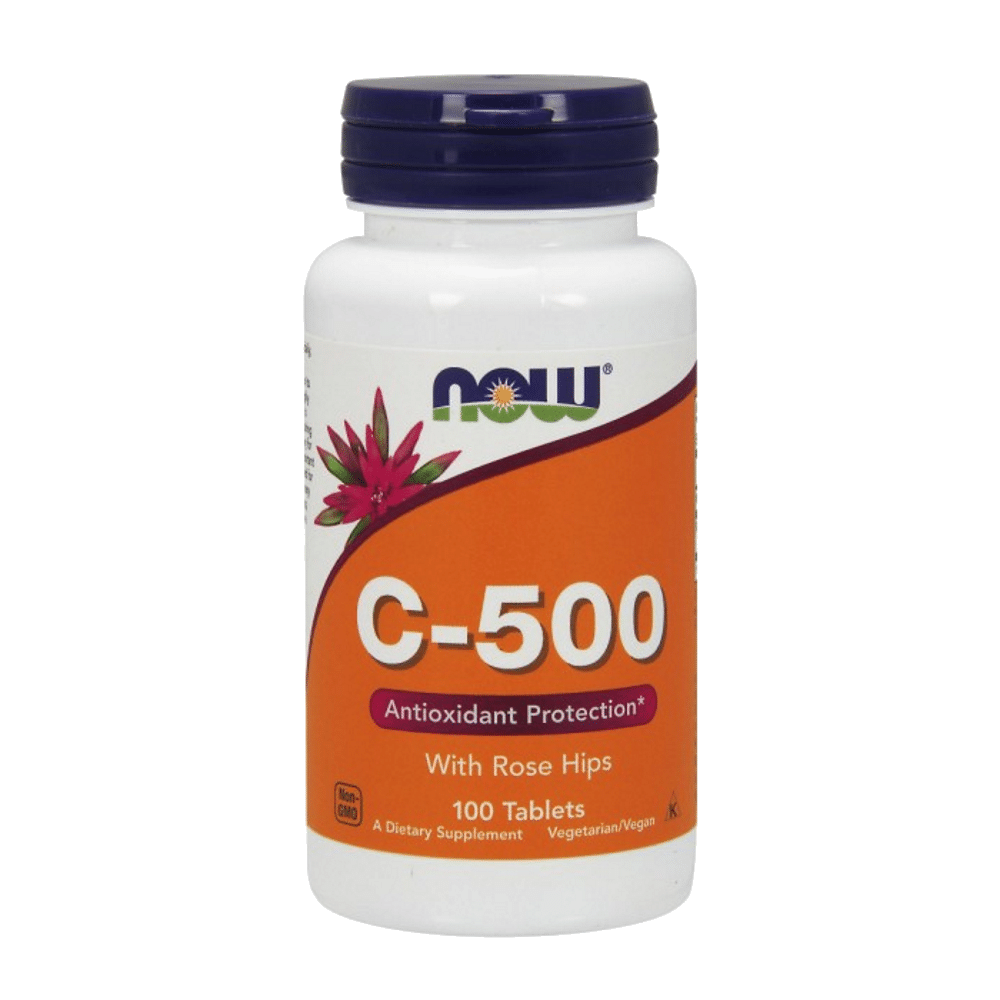 Vitamina C 500 RH 100Comp C-500, suplemento alimentar vegan e vegetariano