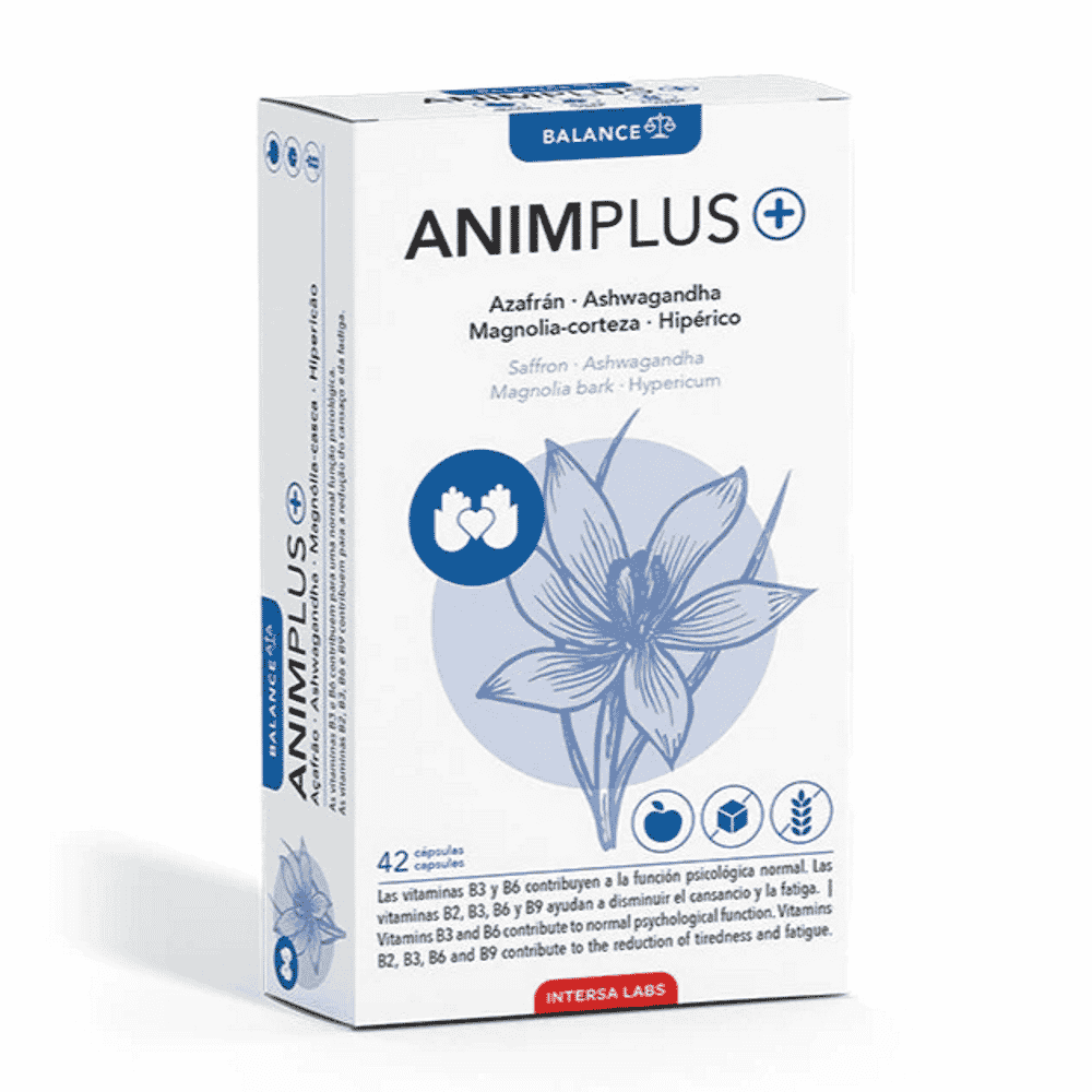 Animplus + 42 Capulas Dieteticos Intersa Animplus+, suplemento alimentar sem açúcar, sem glúten
