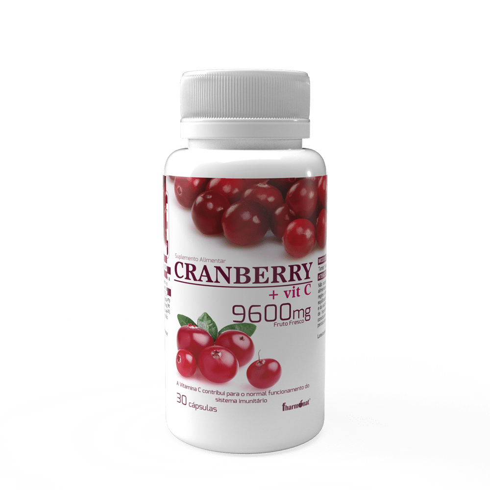 Cranberry 30 Caps Fharmonat Cranberry + Vitamina C, suplemento alimentar