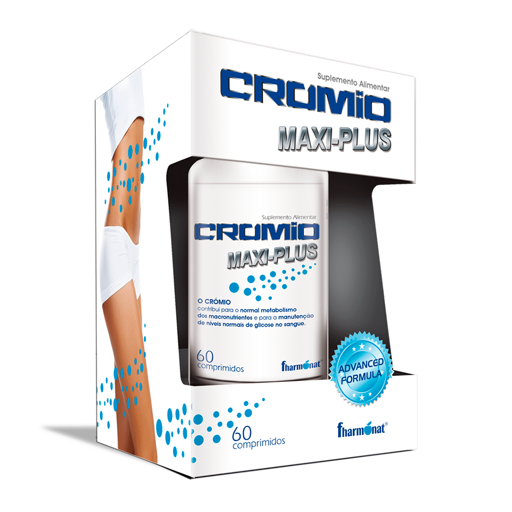 Cromio Maxi Plus 60 Comp Fharmonat Crómio Maxi-Plus, suplemento alimentar