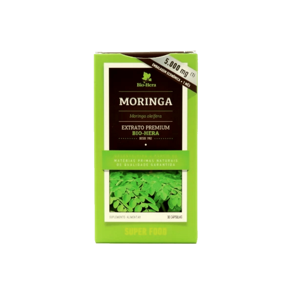 Moringa 30Caps 5000Mg - Bio Hera Moringa 5000 mg, suplemento alimentar