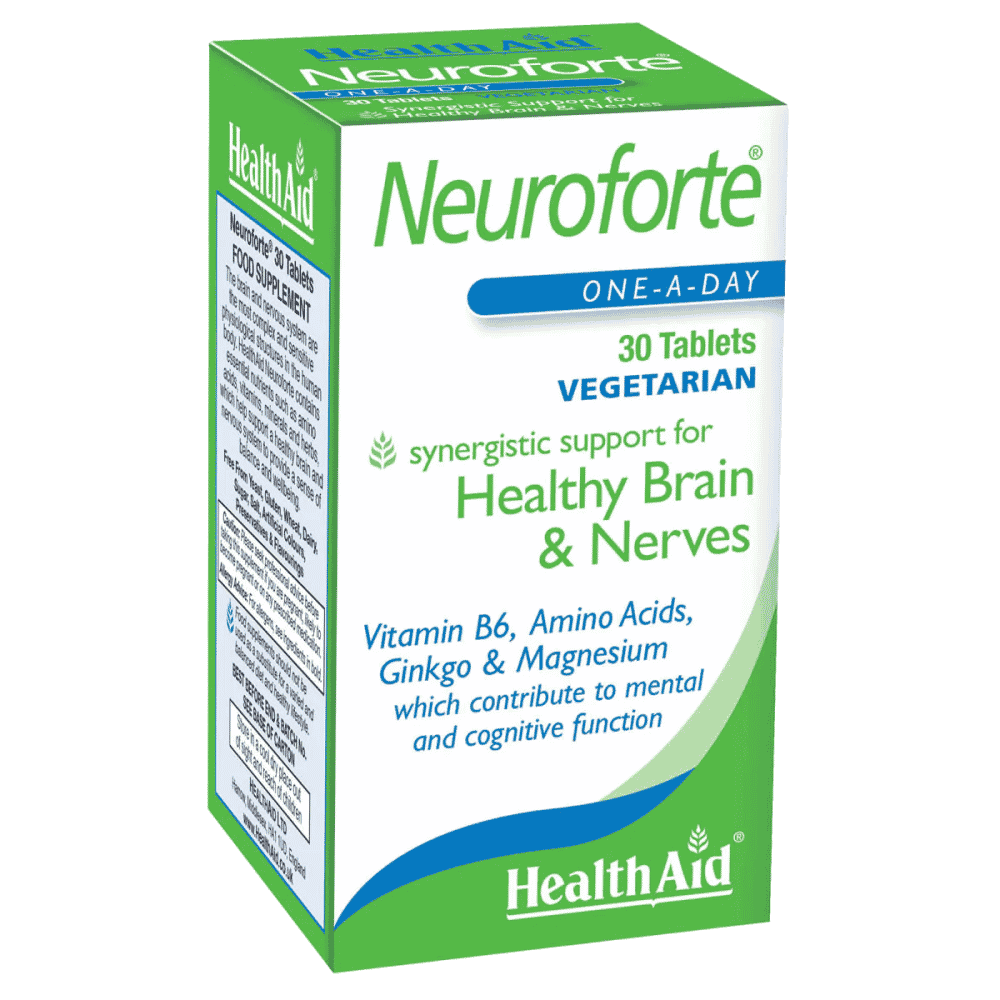 Neuro Forte 30 Tabl Neuroforte, suplemento alimentar sem açúcar, sem glúten, vegetariano