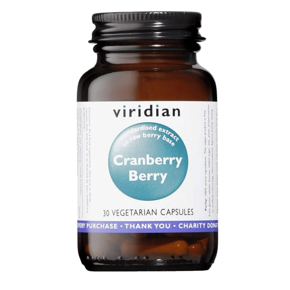 Cranberry Berry 30 VegCaps Viridian Cranberry Berry, sem glúten, sem lactose, vegetariano