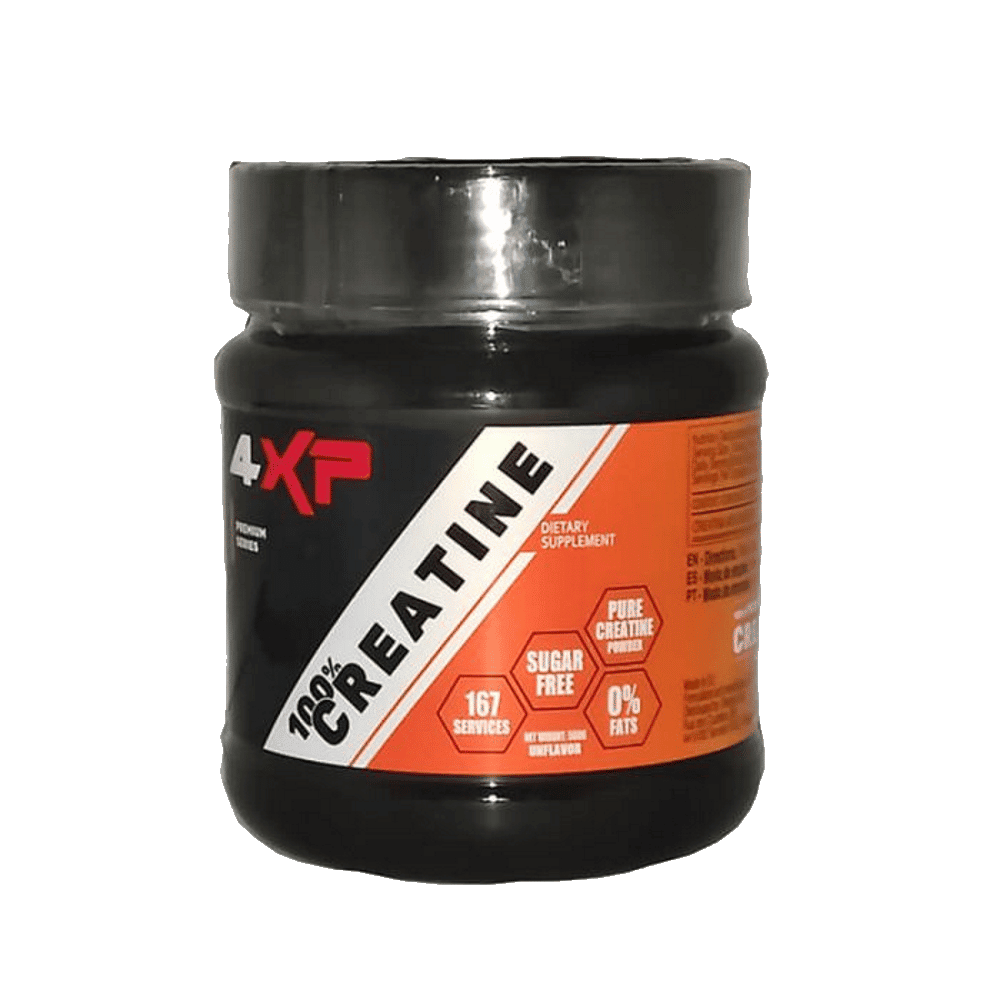 100% Creatine 500gr 4XP 100% Creatine, suplemento alimentar sem açúcar
