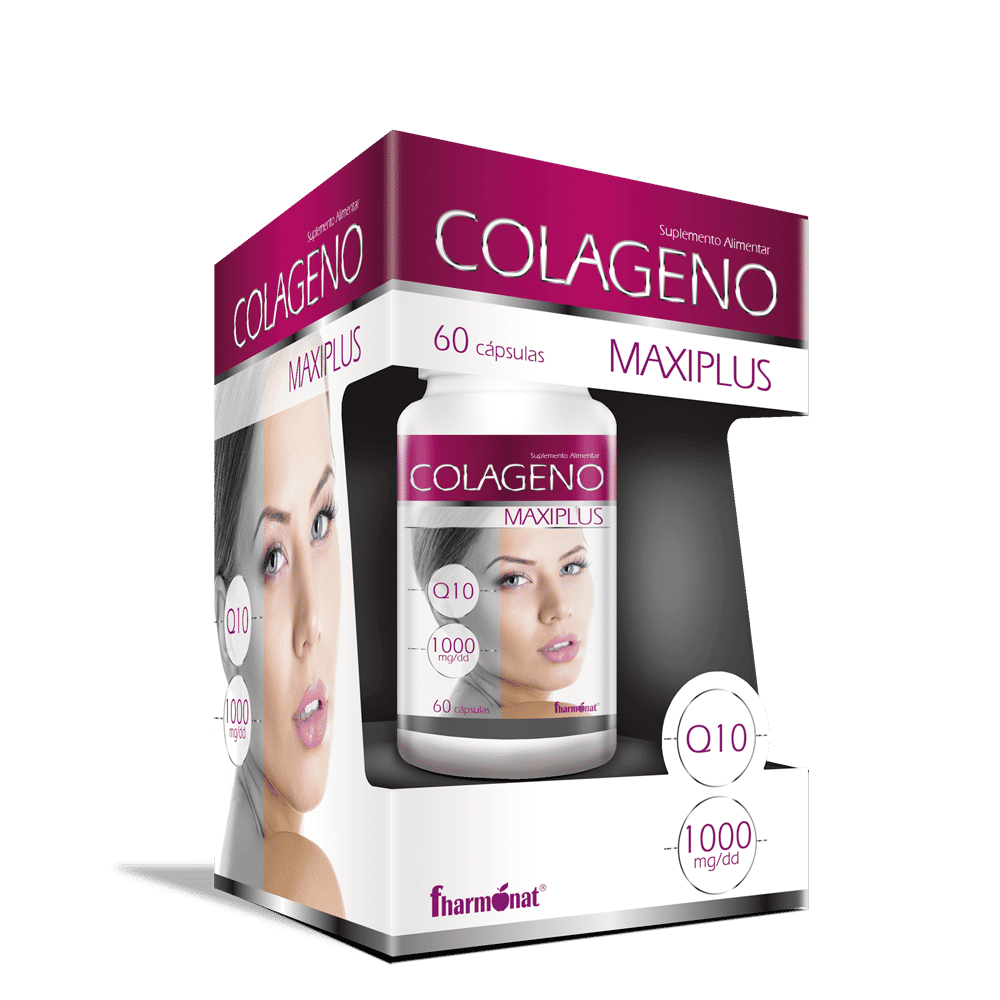Colageno + Q10 60 Caps Fharmonat Colageno Maxiplus, suplemento alimentar