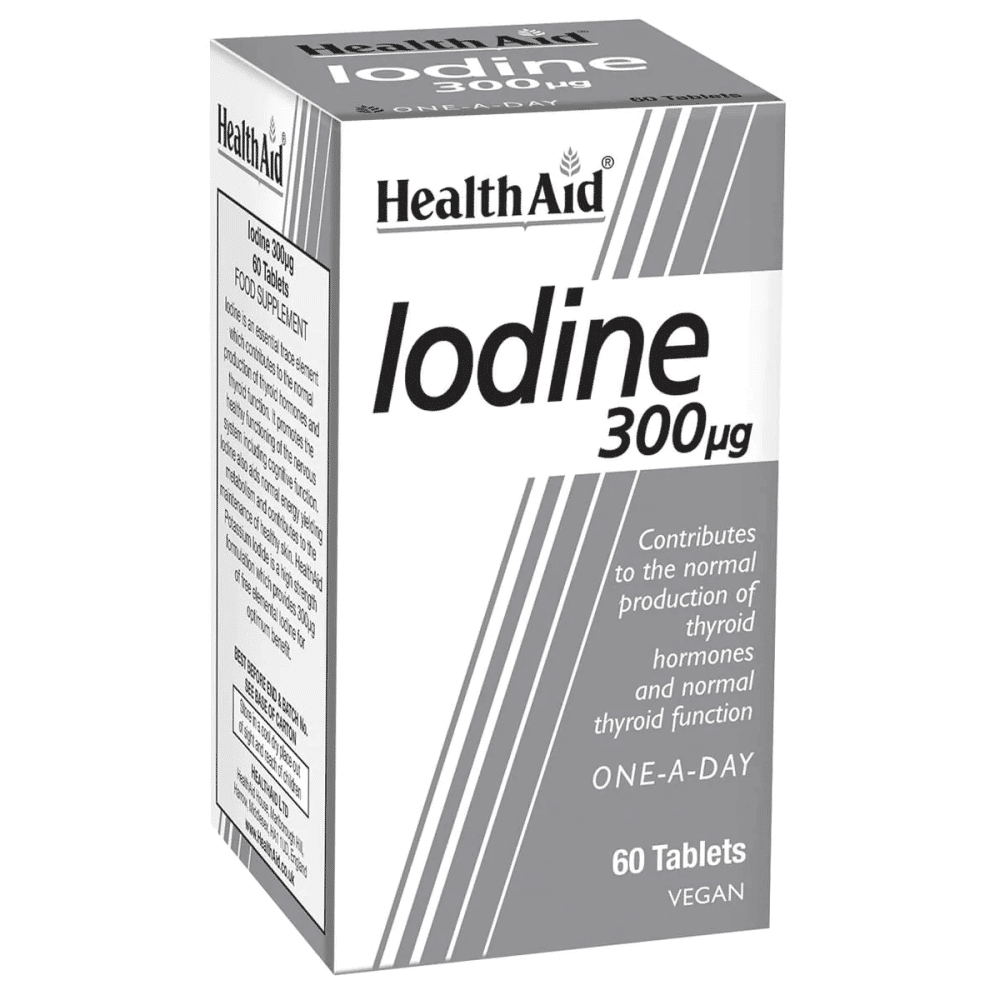 Iodo 300 60 Tabs HealthAid Iodine, vegan