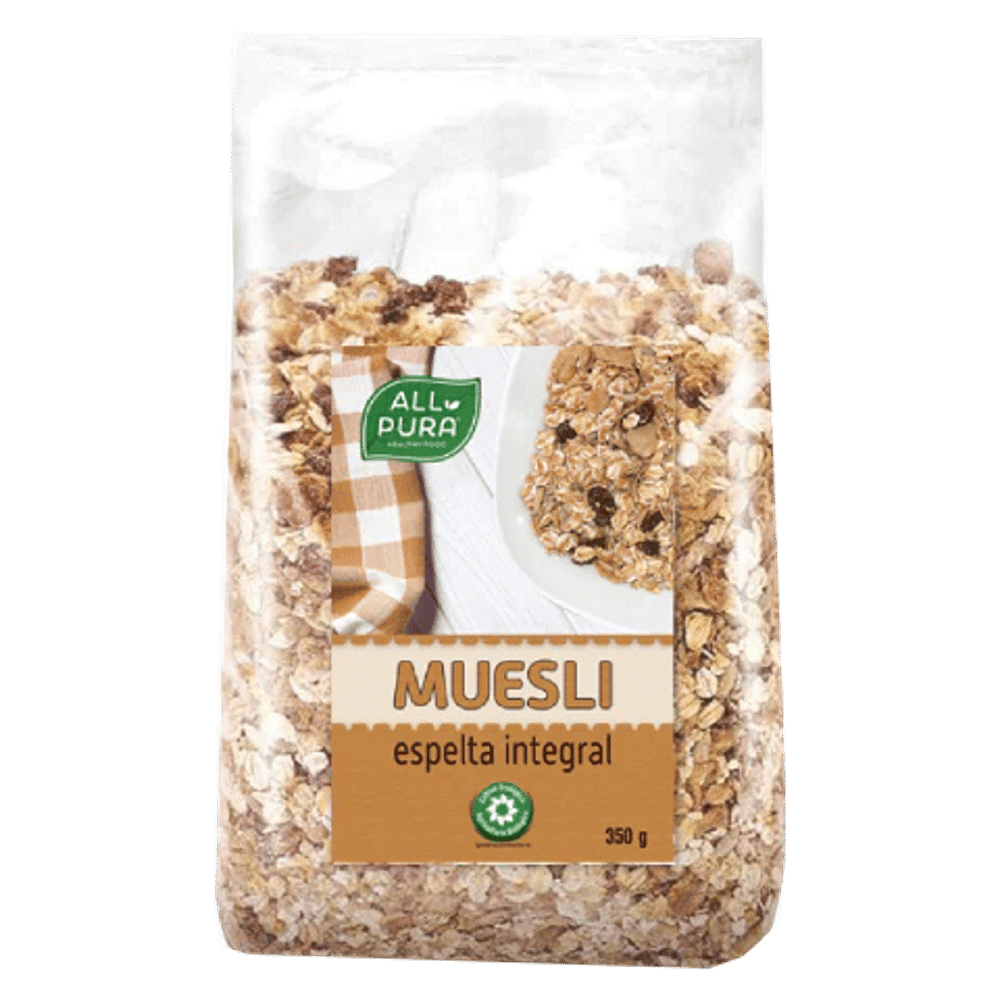 Muesli Espelta Integral 350gr AllPura Muesli Espelta Integral, com ingredientes biológicos