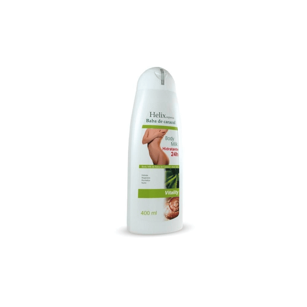 Baba de Caracol Body Milk 400ml Helix Baba de Caracol Body Milk, hidrata, regenera, revitaliza e nutre