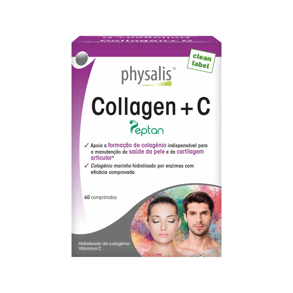 Collagen+C 60 Comp Physalis Collagen + C, suplemento alimentar para as articulações