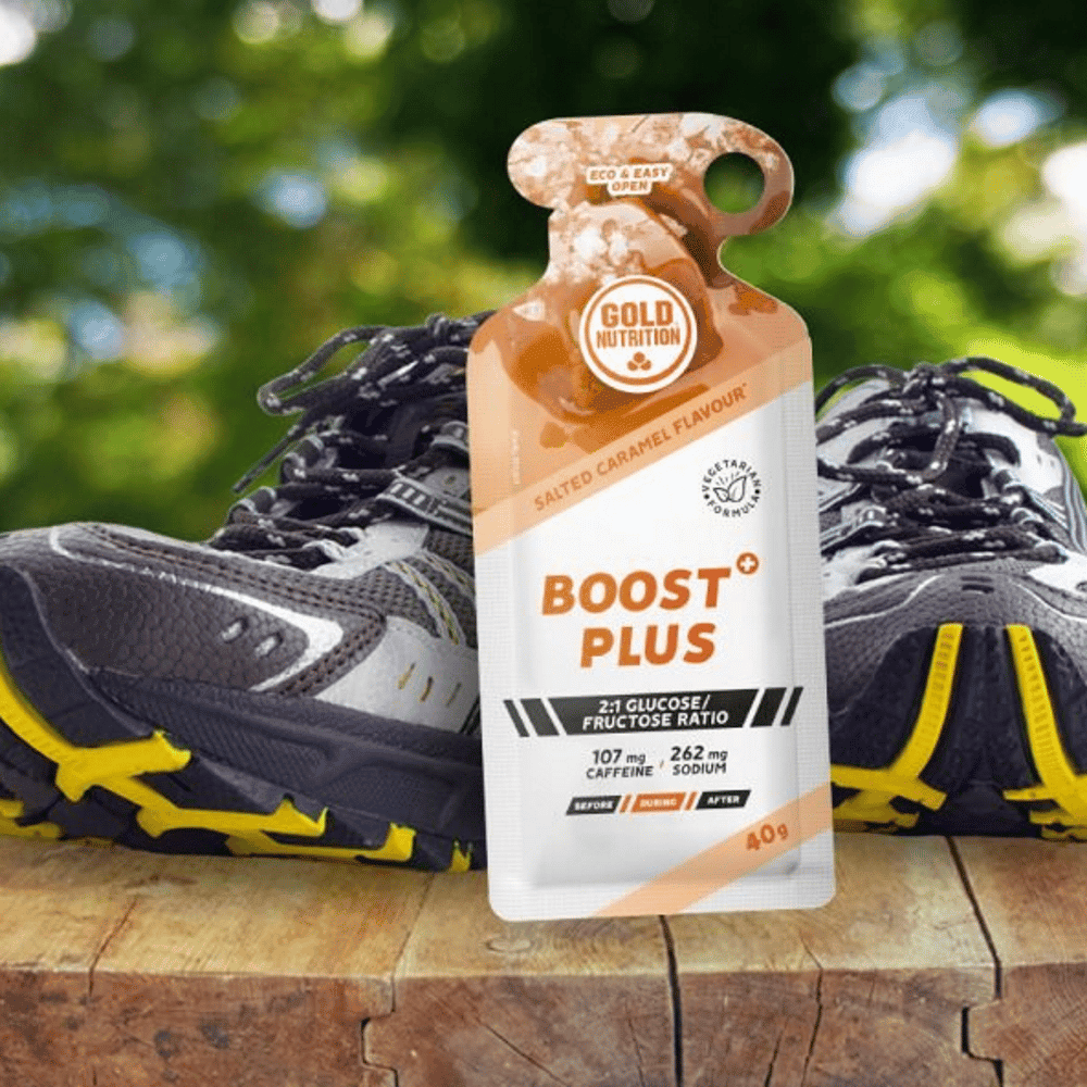 Gel Boost Plus Salted Caramel 40gr GN Boost Plus Energy Gel, adequado a vegetarianos