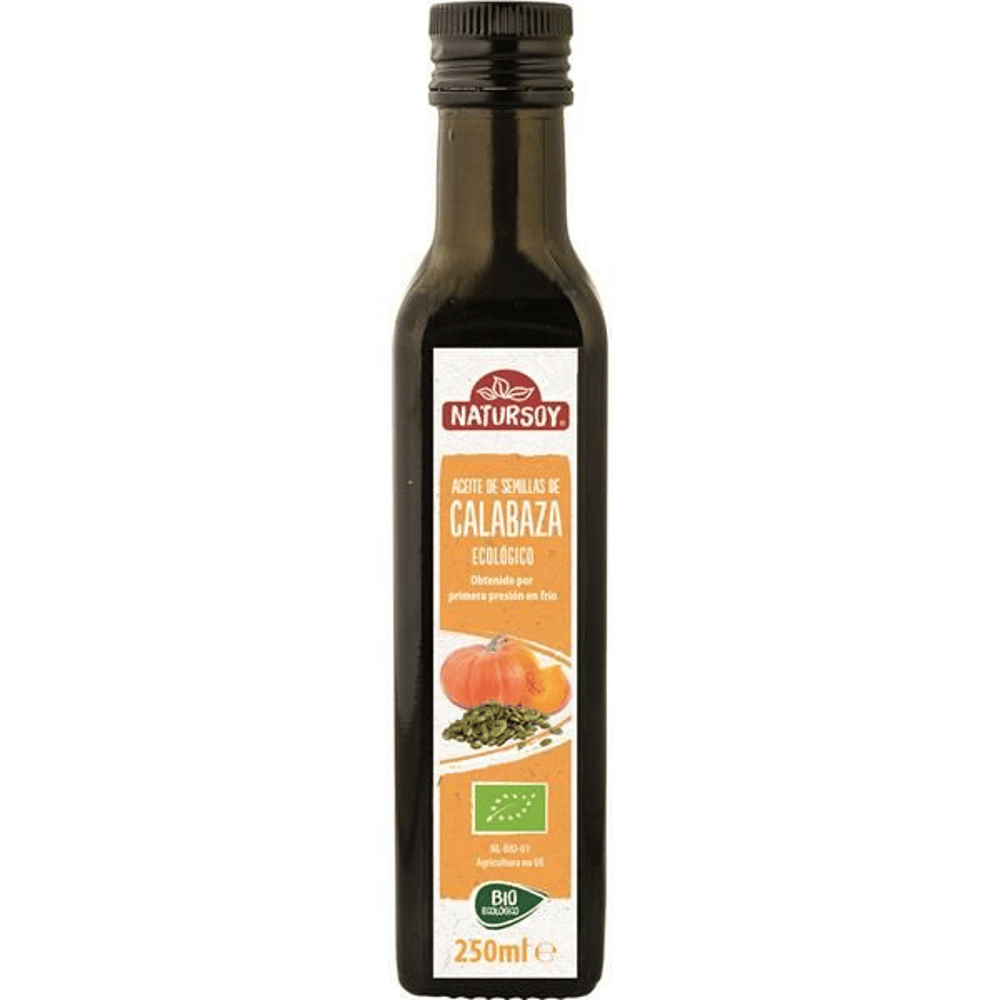 Óleo Sementes de Abobora 250ml Natursoy Óleo de Sementes de Abóbora, com ingredienets biológicos