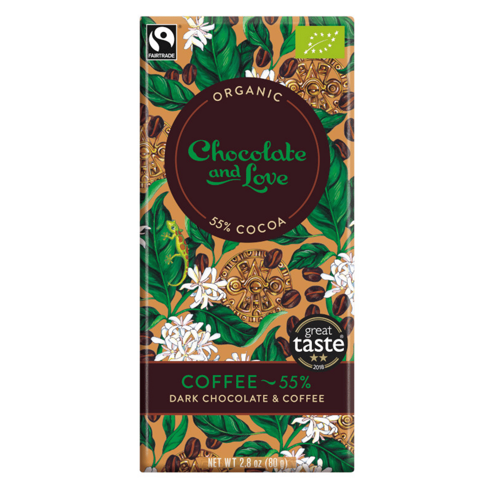 Chocolate Vegan Coffee 55% cacau Bio 80gr Chocolate Vegan Coffee 55% Cacau