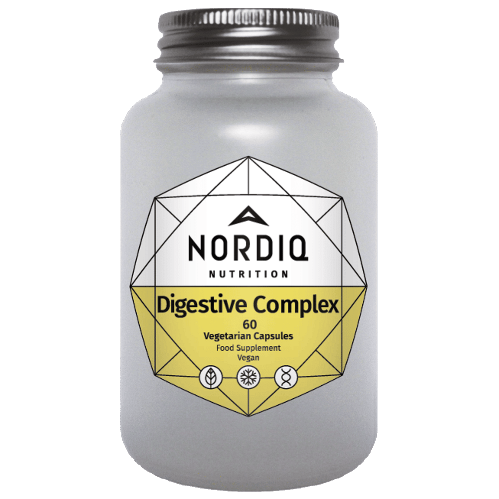 Digestive Complex 60 vegcaps Nordiq Digestive Complex, suplemento alimentar adequado a vegans e vegetarianos