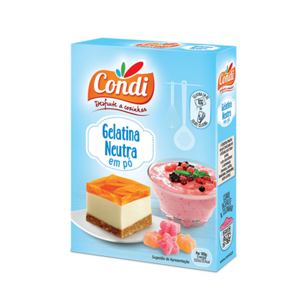 Gelatina Neutra pó 20gr Condi Gelatina Neutra em Pó, ideal para sobremesa