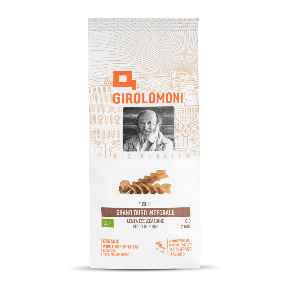 Massa Fusilli Integral Sémola Trigo Duro 500 grs Bio Girolomoni Massa Fusilli Integral Sêmola Trigo Duro, biológica