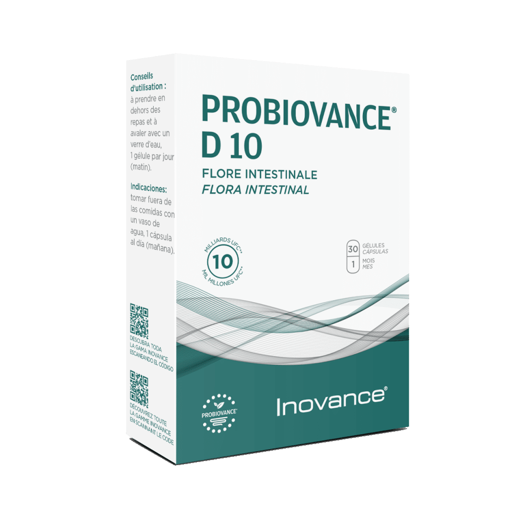 Probiovance D 10 30 cápsulas Inovance Probiovance D 10, suplemento alimentar para o sistema digestivo