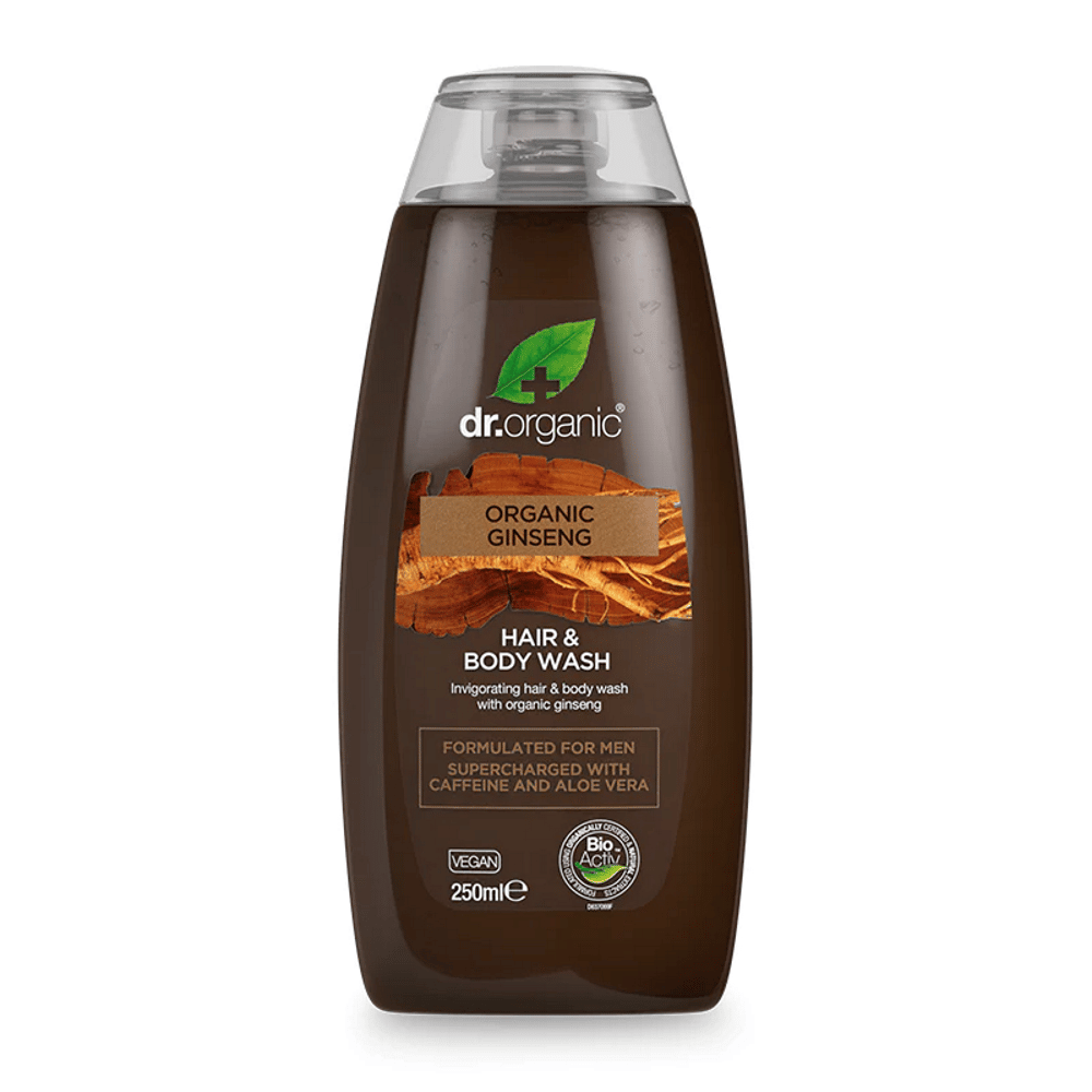 Champô e Gel de Duche Homem Champô e Gel Duche Ginseng para Homem, com ingredientes biológicos, cosmética vegan