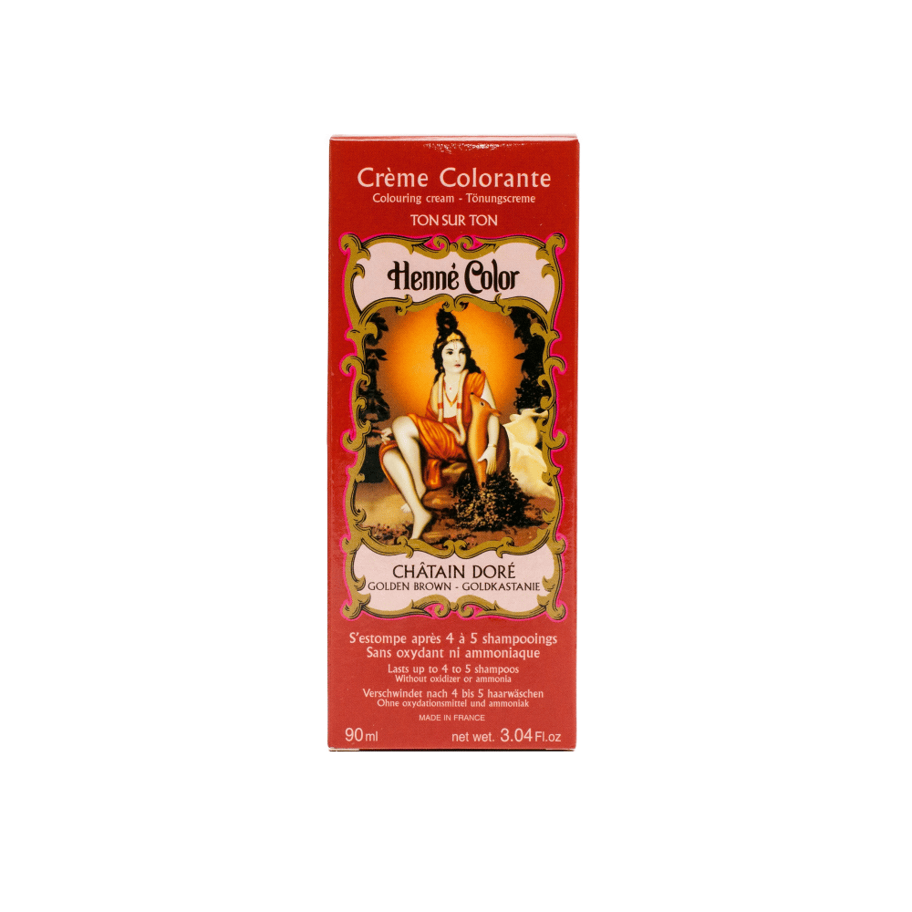 Henné Color Châtain Doré 90 ml Henné Color Châtain Doré, creme colorante