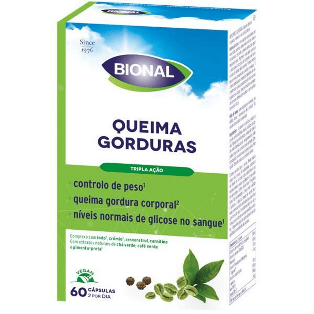 Burner + Queima Gorduras 60Caps Bional Burner + Queima Gorduras, suplemento alimentar adequado para vegans