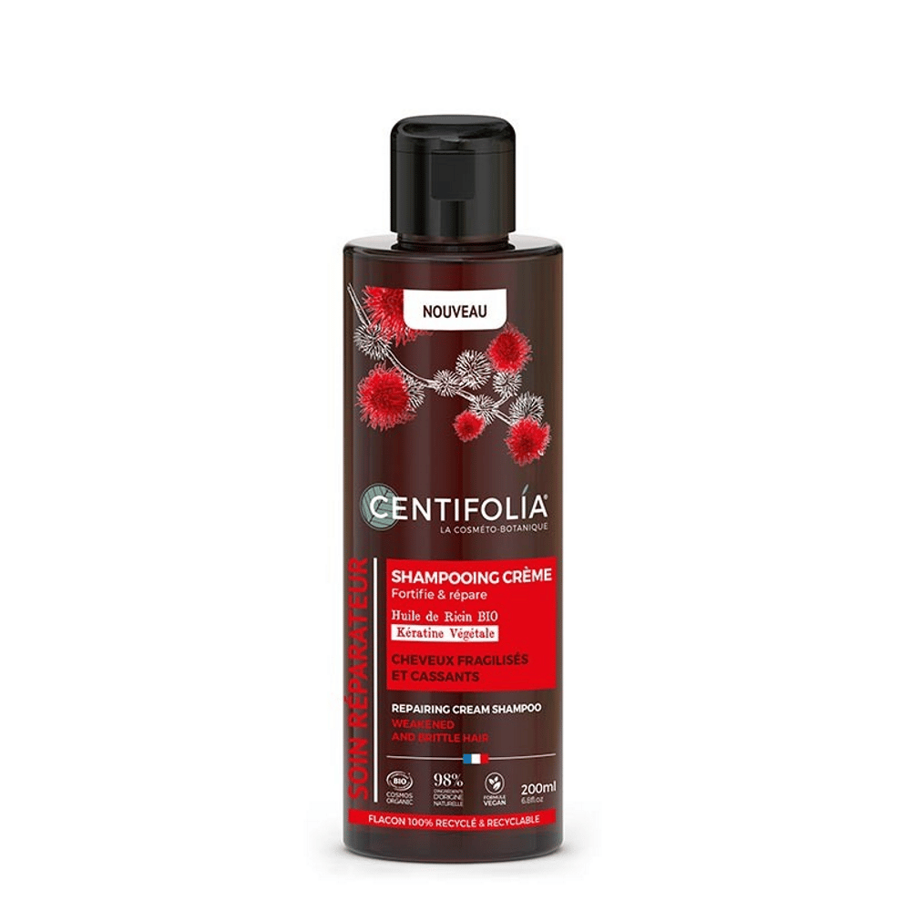 Champô Reparador Cabelos Quebradiços 200ml Centifolia Champô Reparador Cabelos Quebradiços, com ingredientes biológicos, para vegans