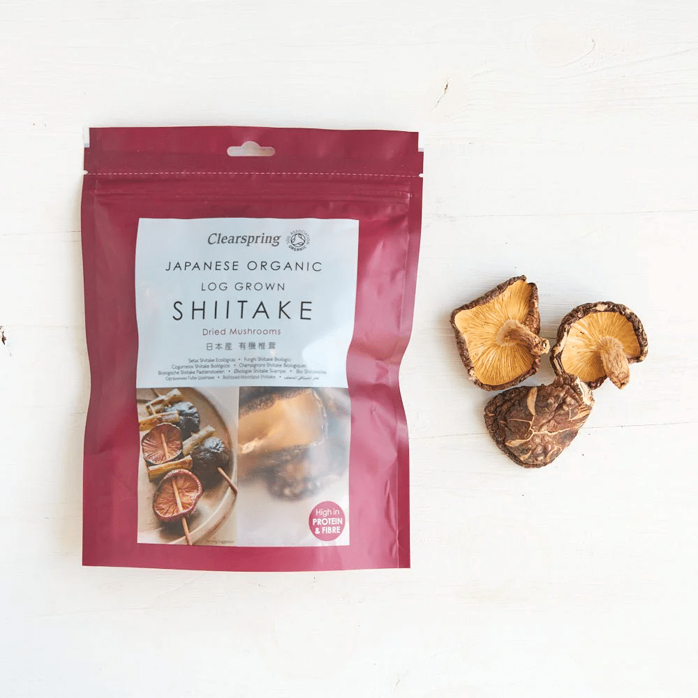 Cogumelos Shititake Bio 40gr C. Spring 2 Cogumelos Shiitake Bio, de agricultura biológica, adequado a vegans e vegetarianos