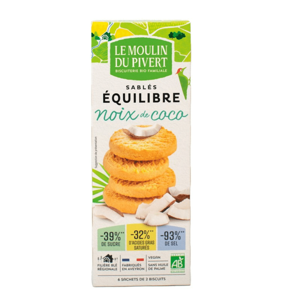 Bolachas equilíbrio com coco Bio 150gr Bolachas Equilíbrio com Coco com ingredientes biológicos e adequado a vegans